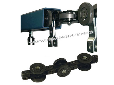 U rail conveyor chains