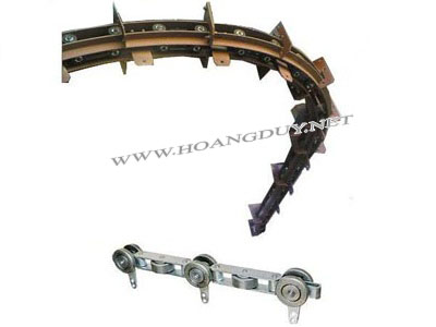 V rail conveyor chains